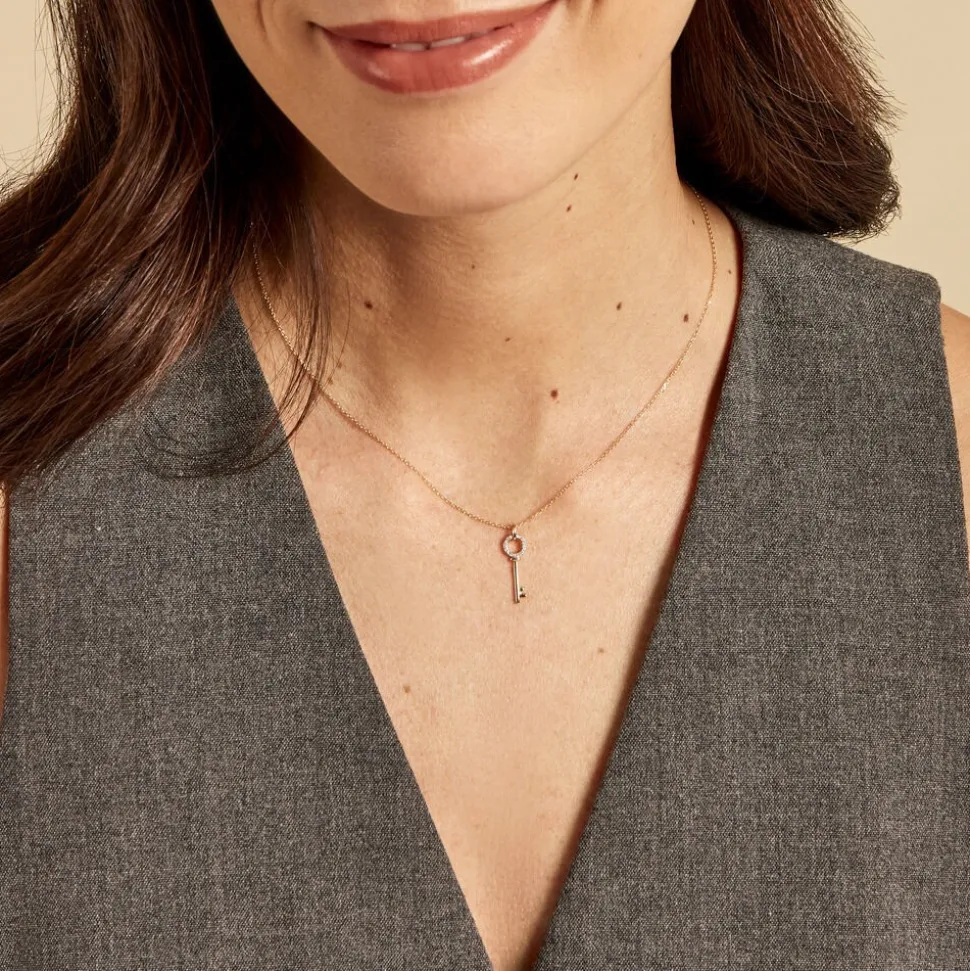 Collier Key Or Jaune Diamant