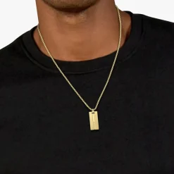 Collier Lacoste Adventurer Acier Jaune|LACOSTE BIJOUX Sale