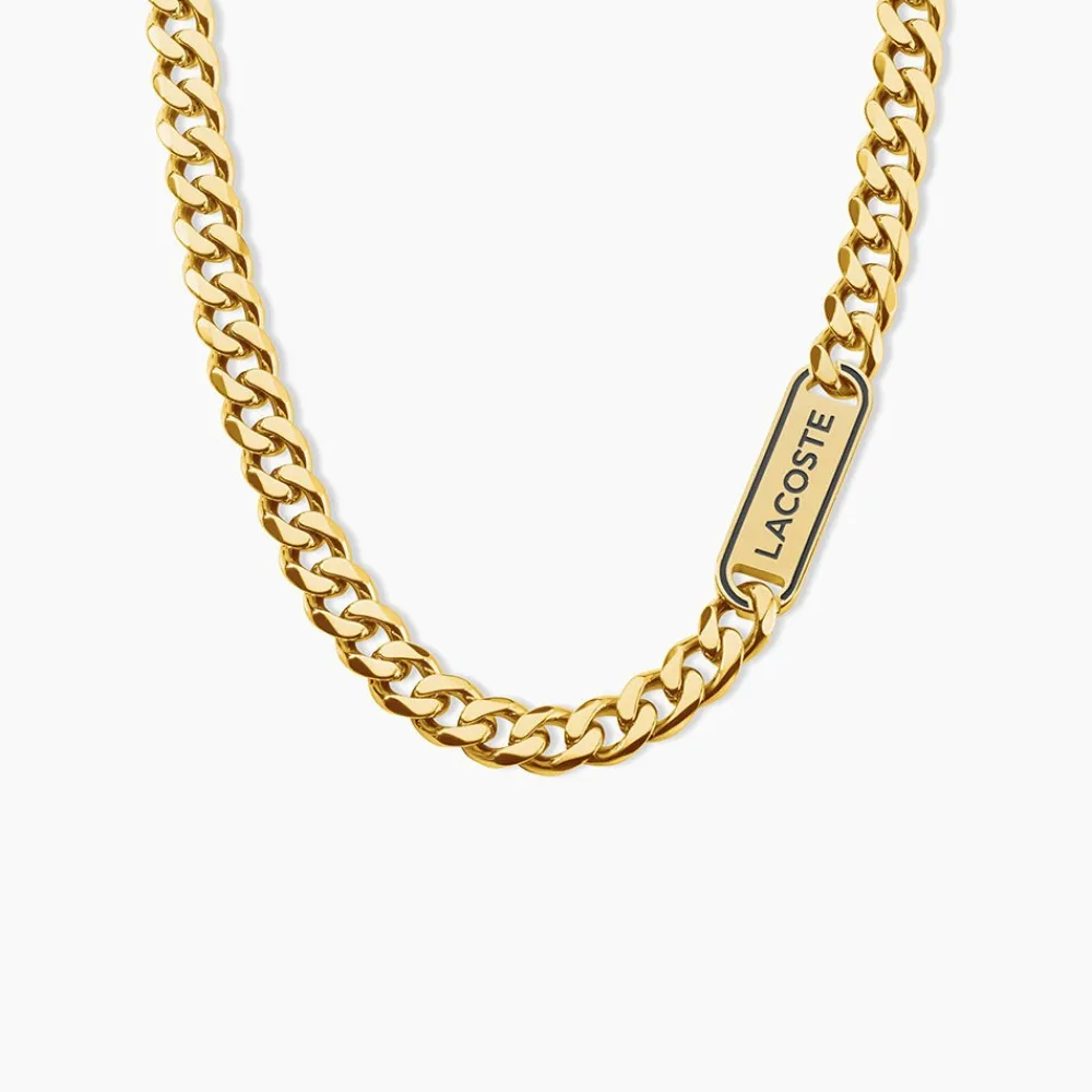 Collier Lacoste District Acier Jaune|LACOSTE BIJOUX Discount