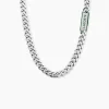 Collier Lacoste District Acier Blanc