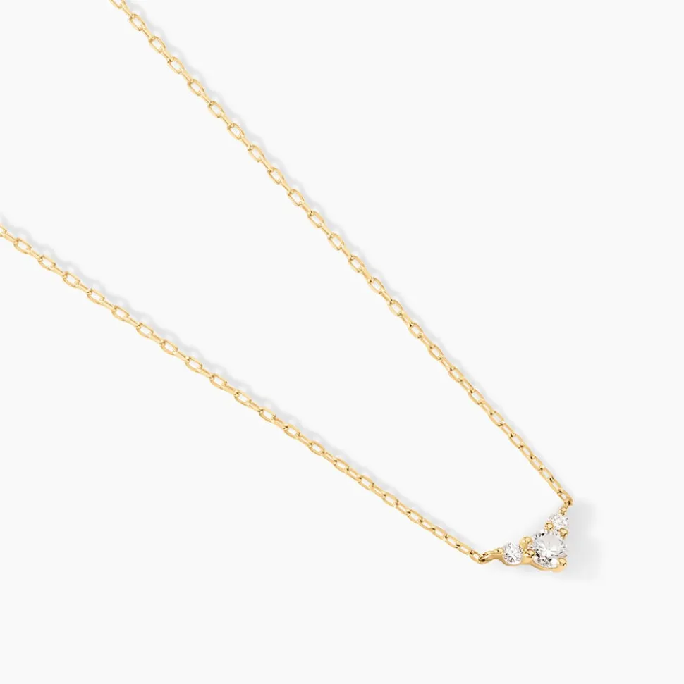 Collier Laurentius Or Jaune Diamant Synthétique