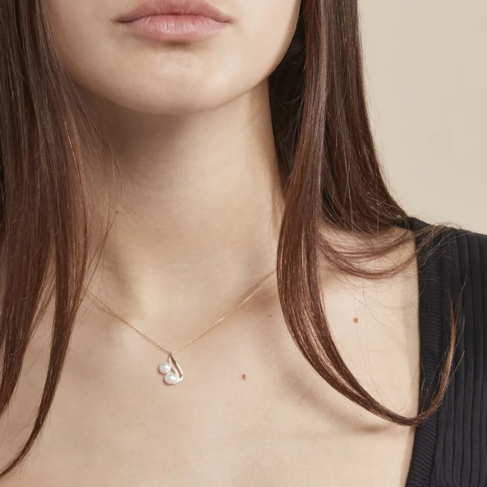 Collier Loeva Or Jaune Perle De Culture Et Oxyde De Zirconium|Marc Orian New