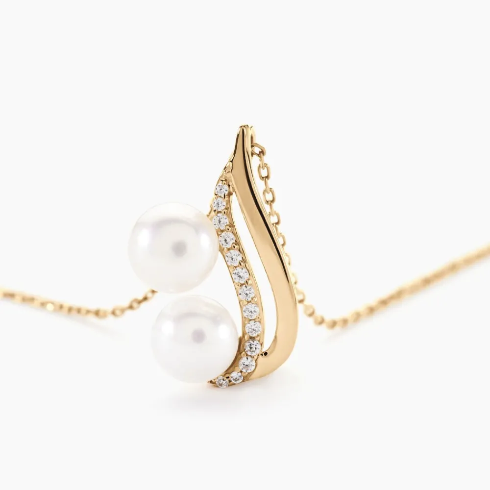 Collier Loeva Or Jaune Perle De Culture Et Oxyde De Zirconium|Marc Orian New