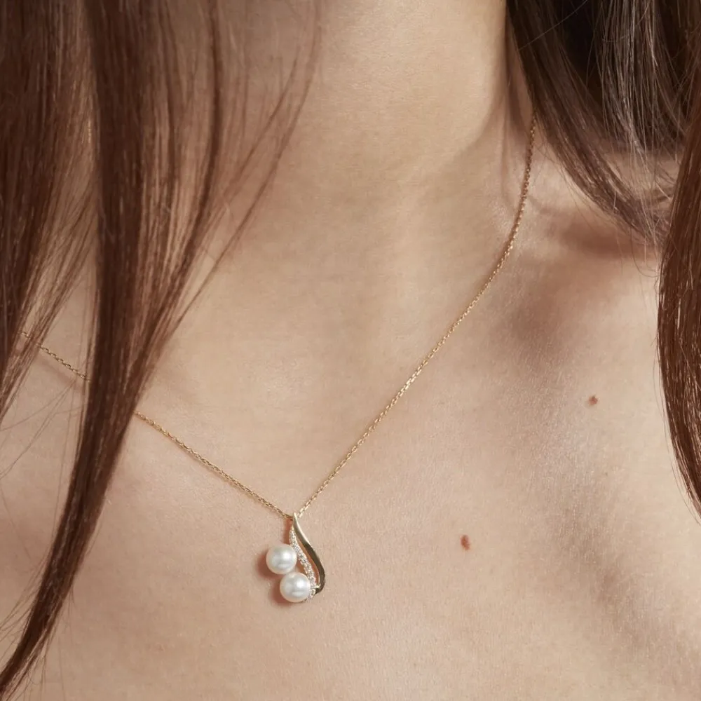 Collier Loeva Or Jaune Perle De Culture Et Oxyde De Zirconium|Marc Orian New