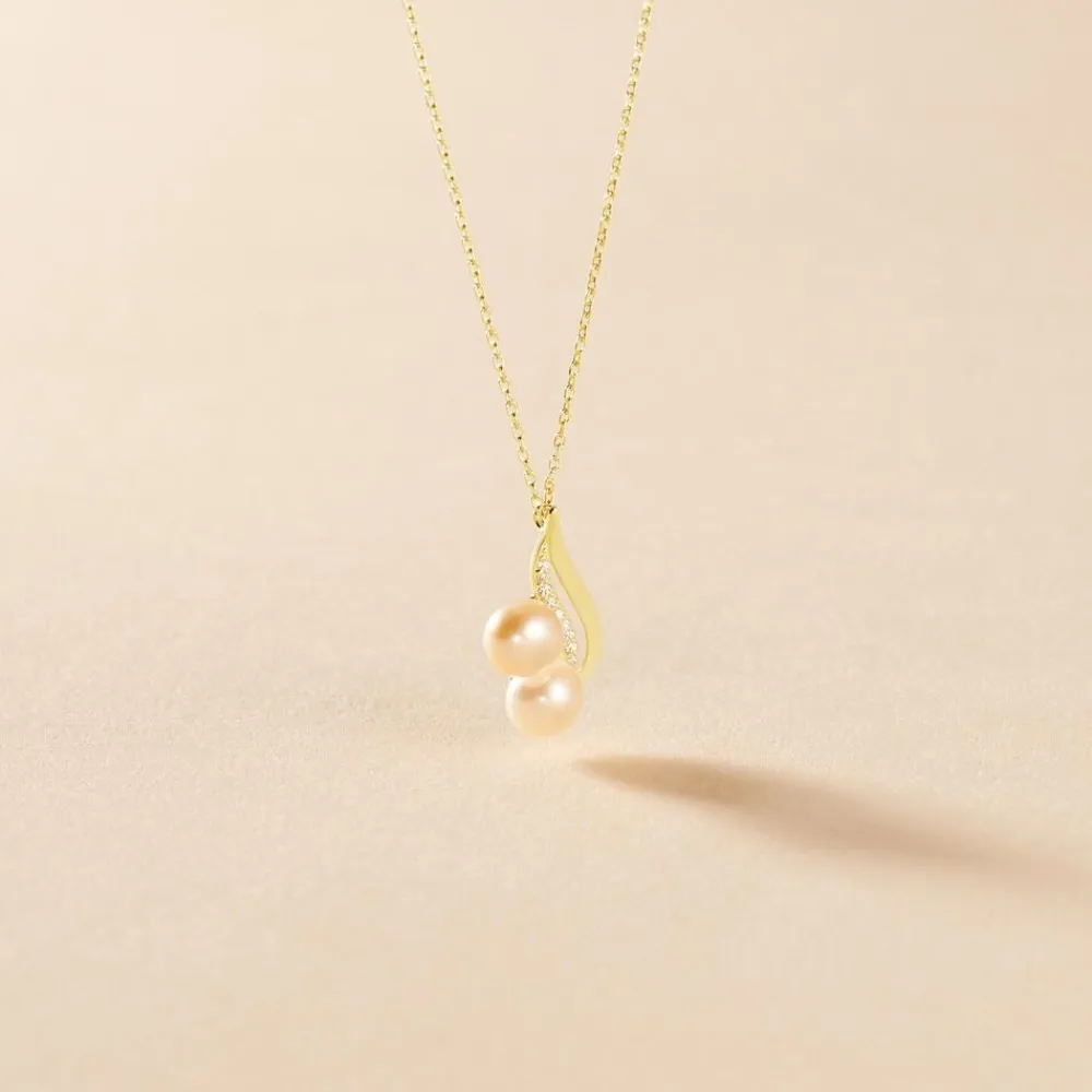 Collier Loeva Or Jaune Perle De Culture Et Oxyde De Zirconium|Marc Orian New