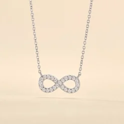 Collier Lou Argent Blanc Oxyde De Zirconium