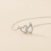 Collier Loving Argent Blanc Oxyde De Zirconium
