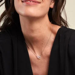 Collier Loving Argent Blanc Oxyde De Zirconium