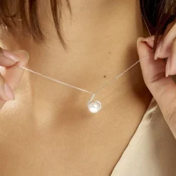 Collier Lucinda Or Blanc Perle De Culture Et Oxyde De Zirconium|Marc Orian Online