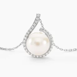Collier Lucinda Or Blanc Perle De Culture Et Oxyde De Zirconium|Marc Orian Online