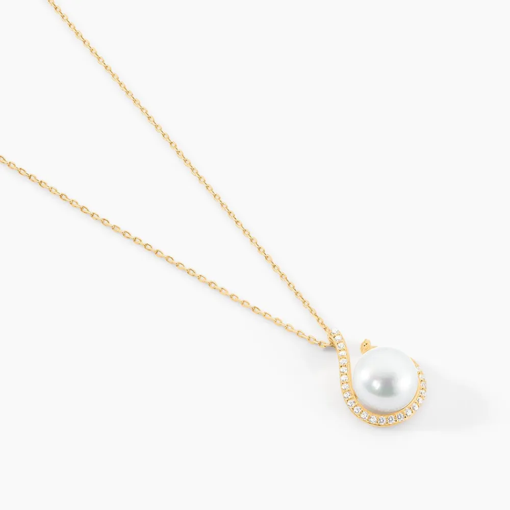 Collier Lucinda Or Jaune Perle De Culture Et Oxyde De Zirconium|Marc Orian Best