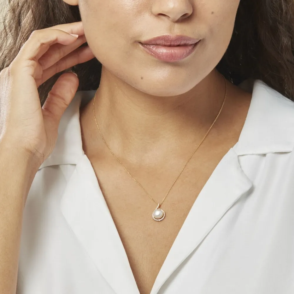Collier Lucinda Or Jaune Perle De Culture Et Oxyde De Zirconium|Marc Orian Best