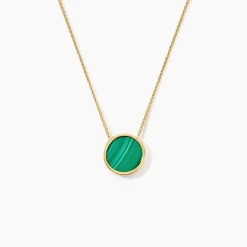 Collier Lucky Gems Or Jaune Malachite