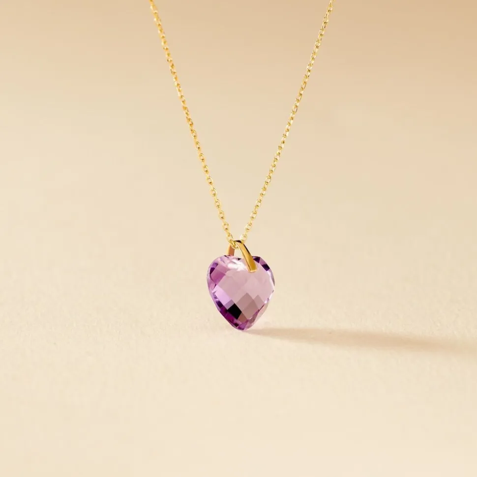 Collier Ludmille Or Jaune Amethyste