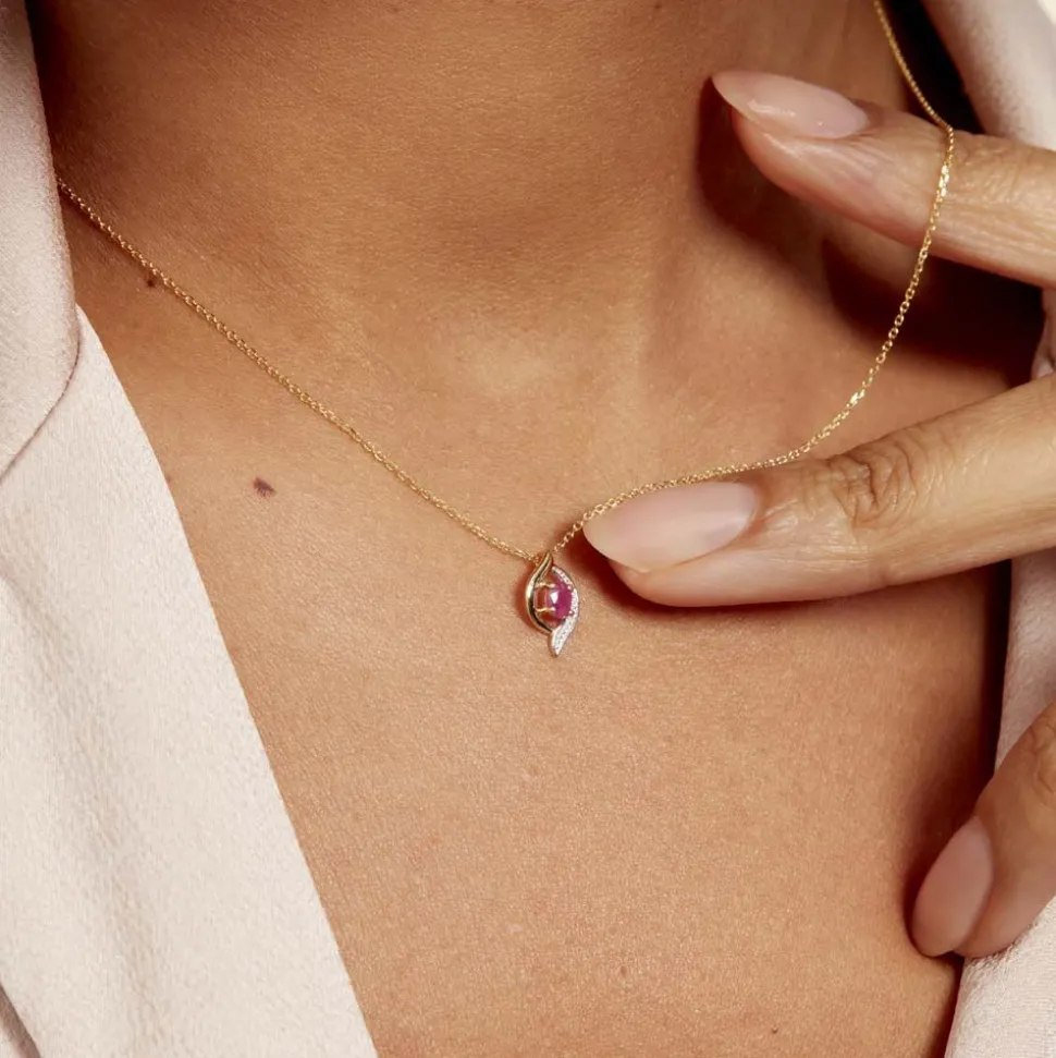 Collier Lydia Or Jaune Rubis
