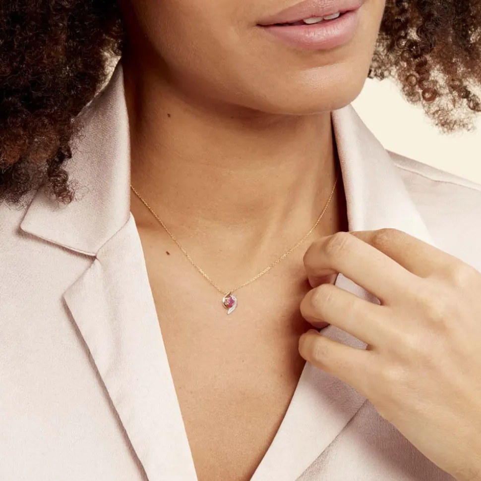 Collier Lydia Or Jaune Rubis