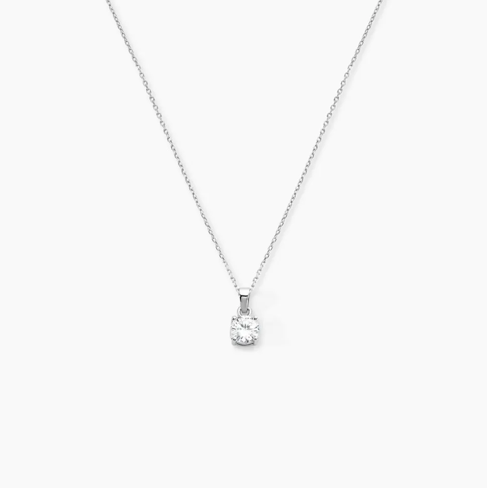 Collier Lynna Argent Blanc Oxyde De Zirconium