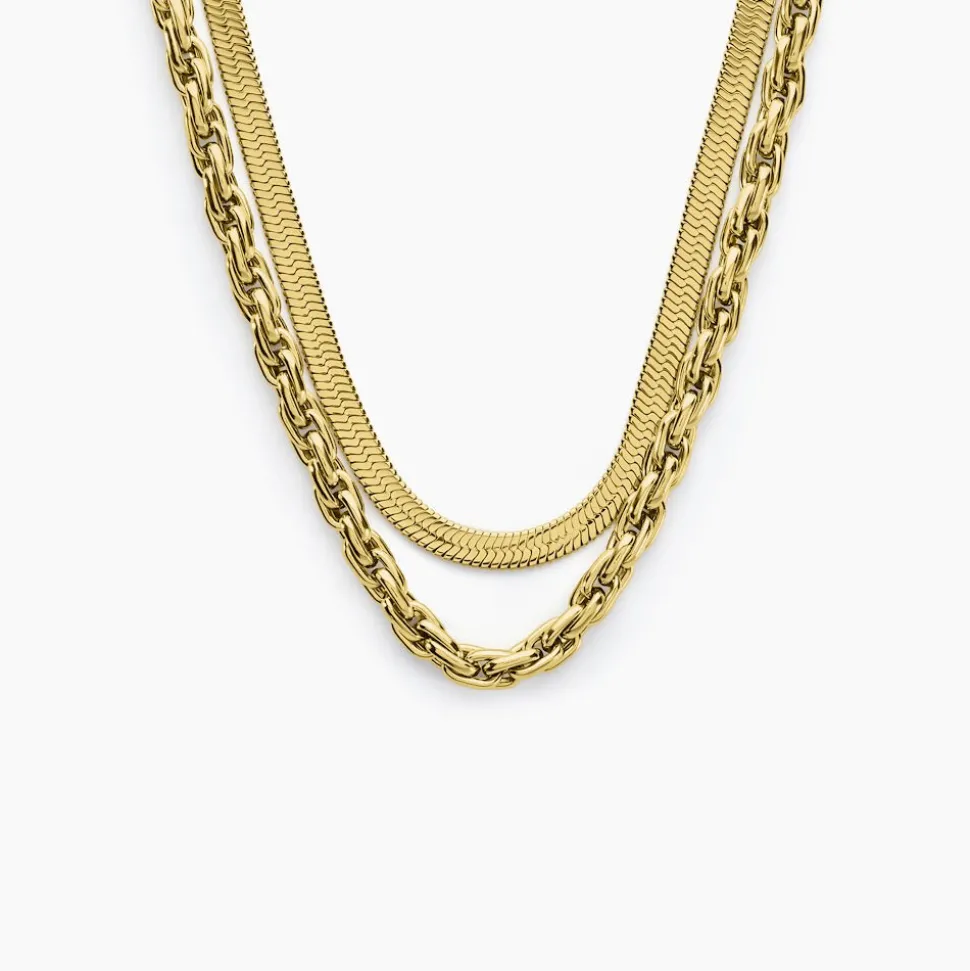 Collier Maddalena Acier Jaune