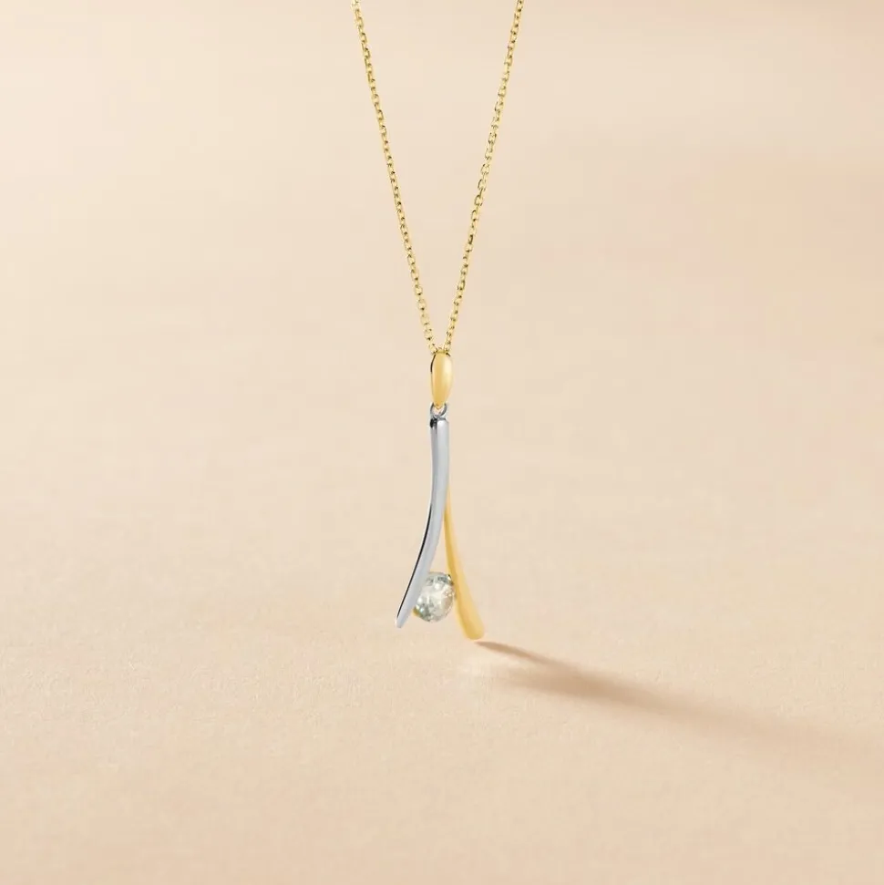 Collier Madli Or Bicolore Topaze