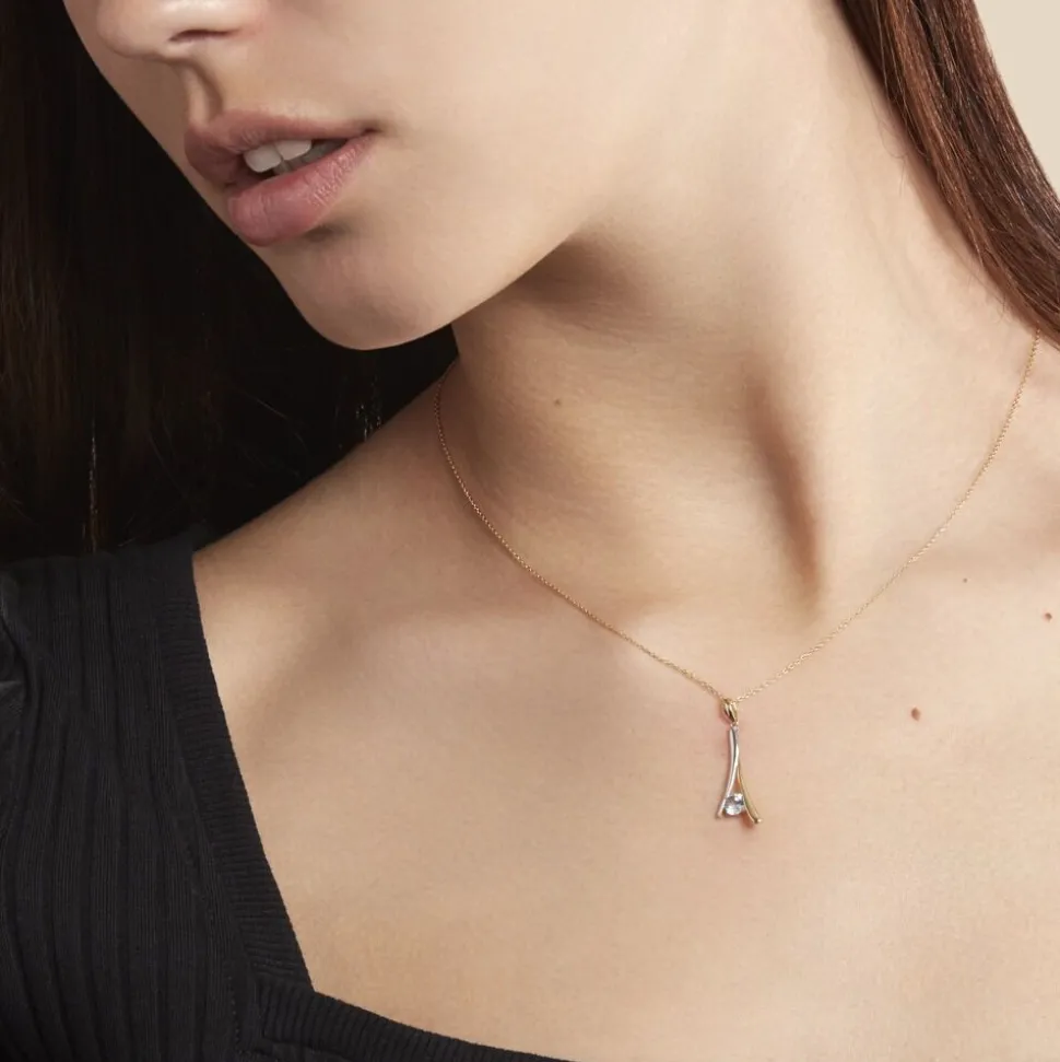 Collier Madli Or Bicolore Topaze