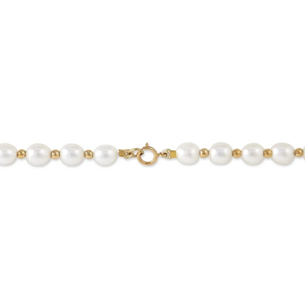 Collier Marame Or Jaune Perle De Culture