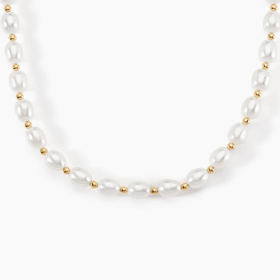 Collier Marame Or Jaune Perle De Culture