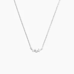 Collier Mariko Argent Blanc Oxyde De Zirconium