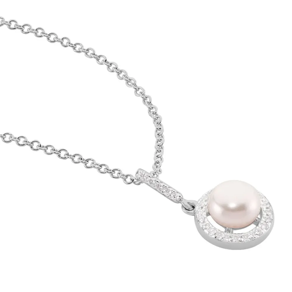 Collier Mathie Argent Blanc Perle De Culture Et Oxyde De Zirconium|Marc Orian New
