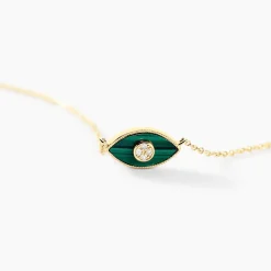 Collier Matiasma Or Jaune Malachite Diamant