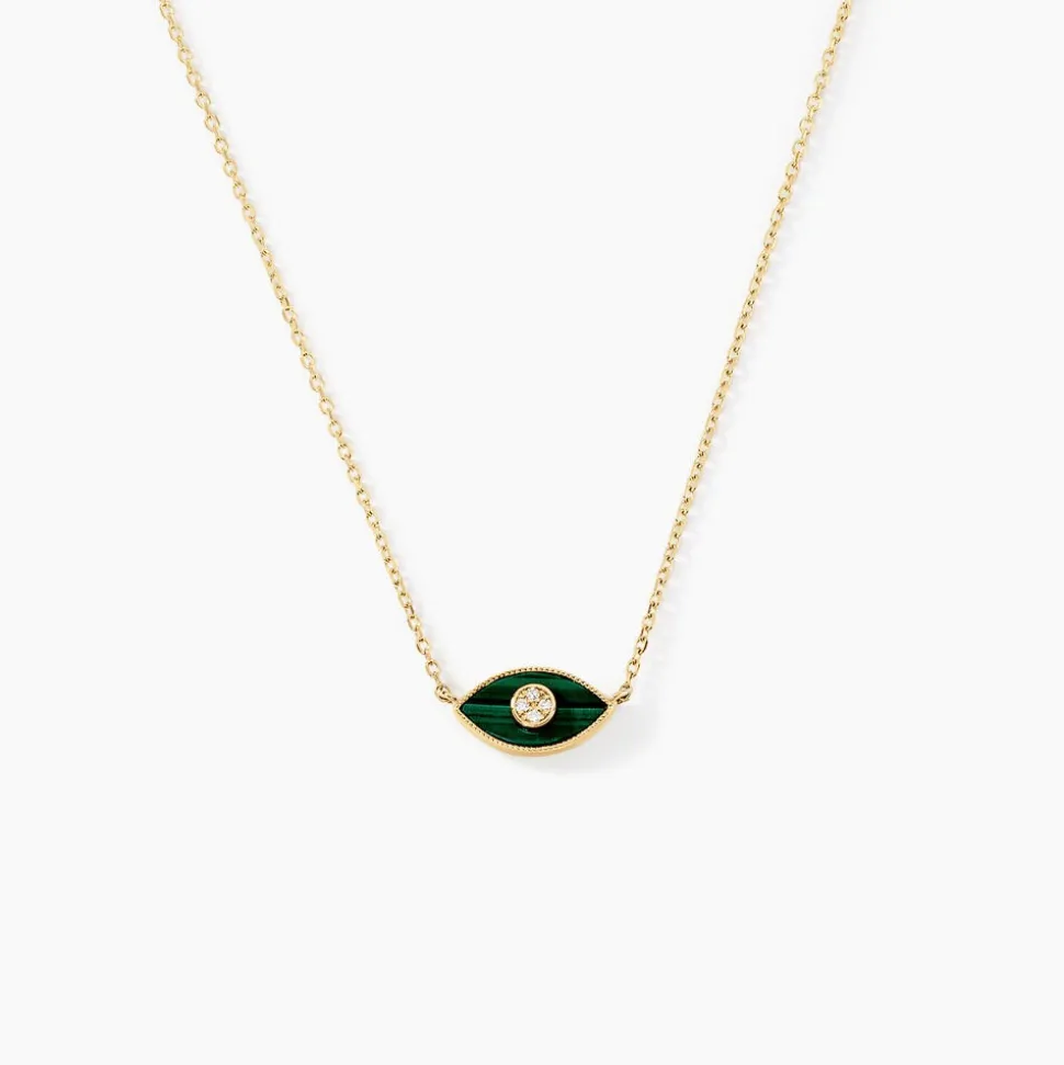 Collier Matiasma Or Jaune Malachite Diamant