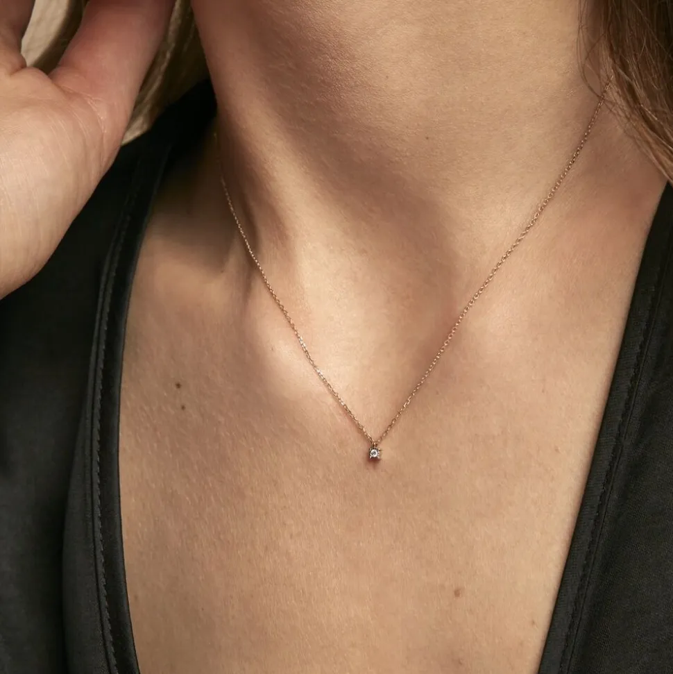 Collier Mei Or Jaune Diamant
