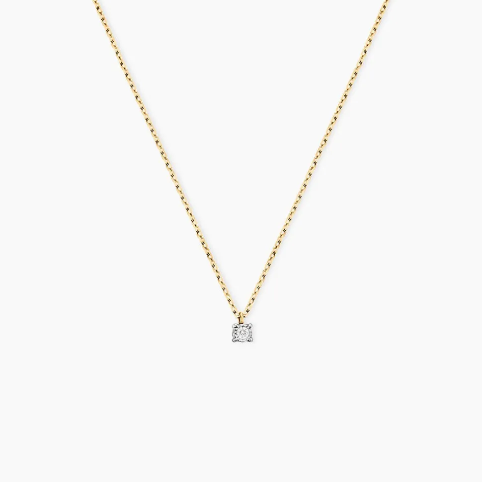 Collier Mei Or Jaune Diamant