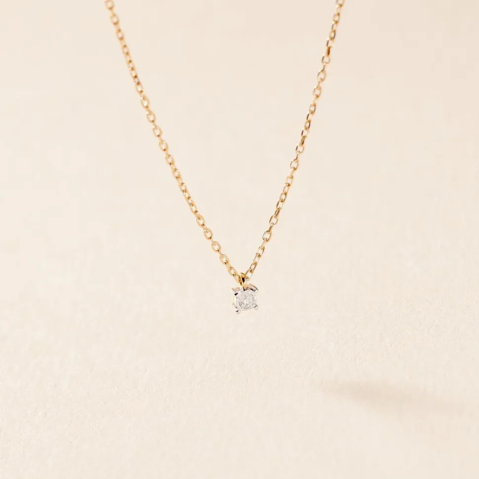 Collier Mei Or Jaune Diamant