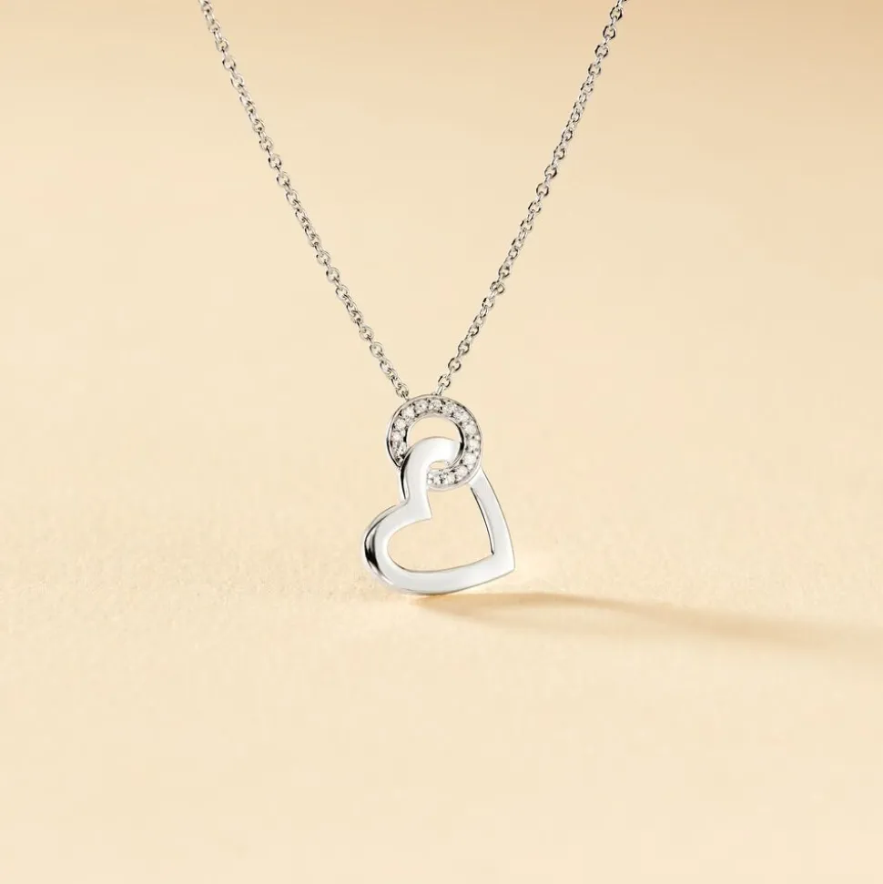Collier Melesine Or Blanc Diamant