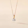 Collier Micheline Or Bicolore Oxyde De Zirconium