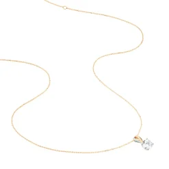 Collier Micheline Or Bicolore Oxyde De Zirconium