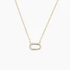 Collier Minimalist Chic Or Jaune Oxyde De Zirconium