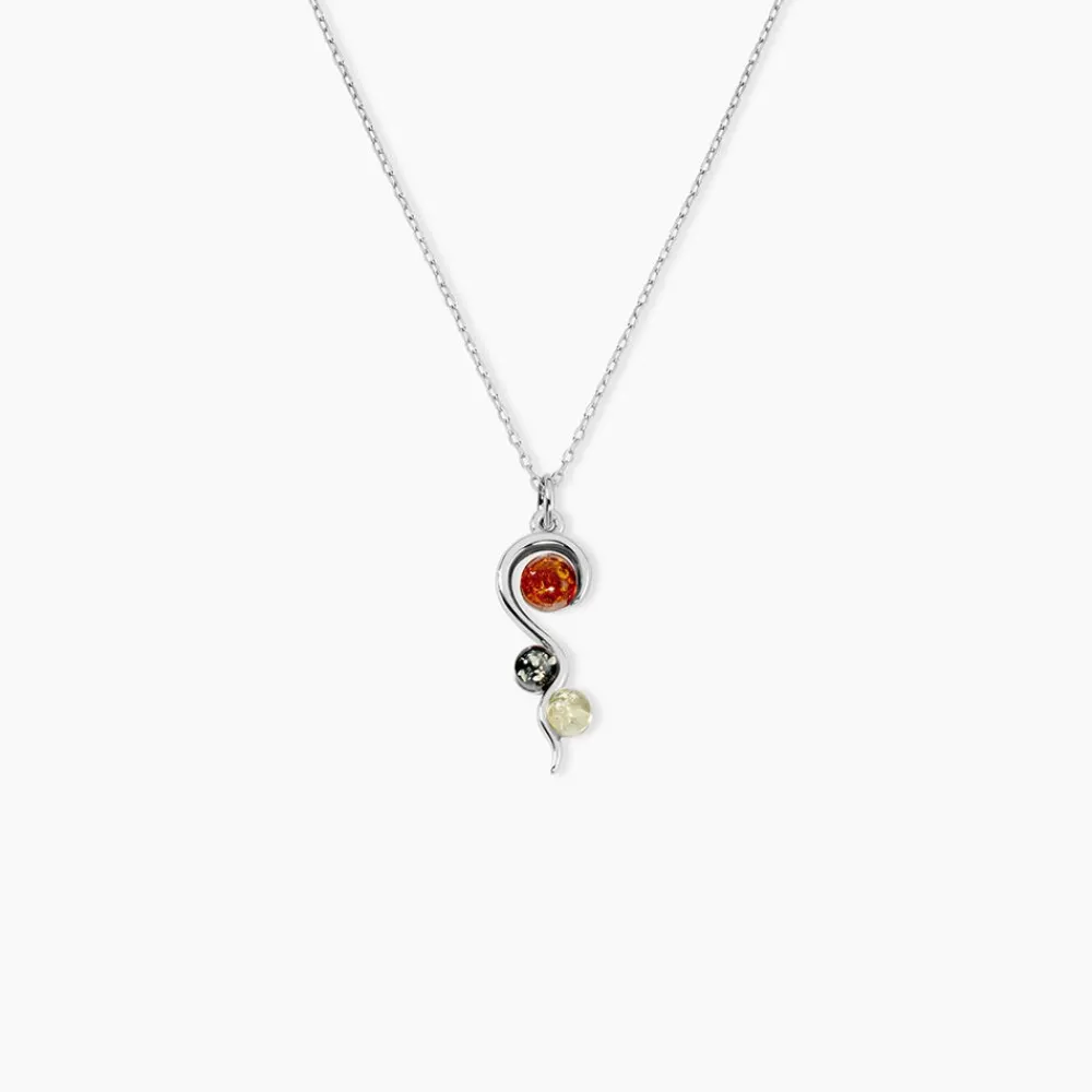 Collier Murriel Argent Blanc Ambre|Marc Orian Best