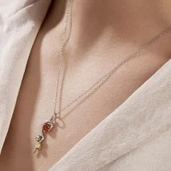 Collier Murriel Argent Blanc Ambre|Marc Orian Best