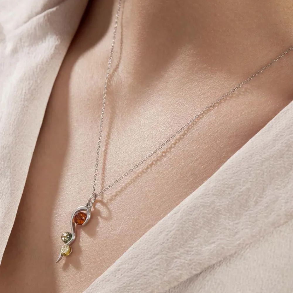 Collier Murriel Argent Blanc Ambre|Marc Orian Best