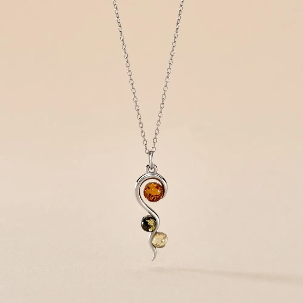 Collier Murriel Argent Blanc Ambre|Marc Orian Best