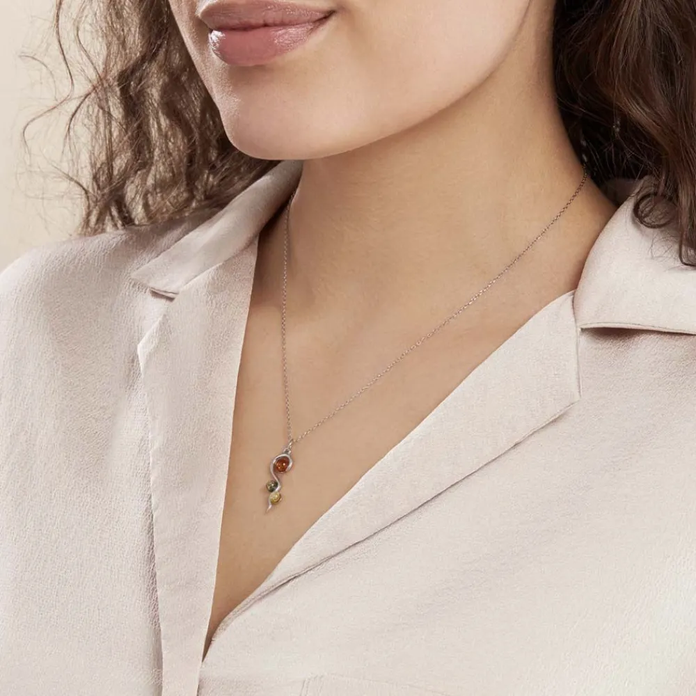 Collier Murriel Argent Blanc Ambre|Marc Orian Best