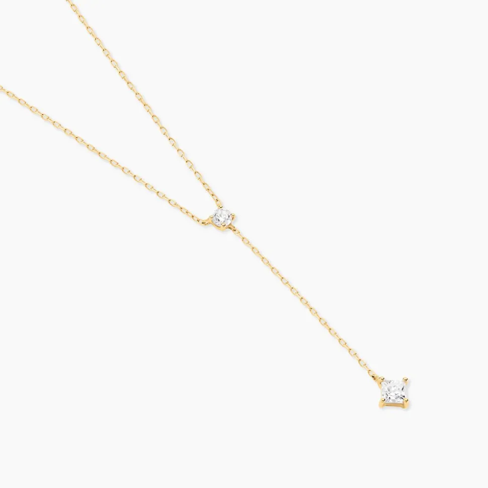 Collier Myfanwy Or Jaune Oxyde De Zirconium