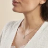 Collier Naomie Argent Blanc