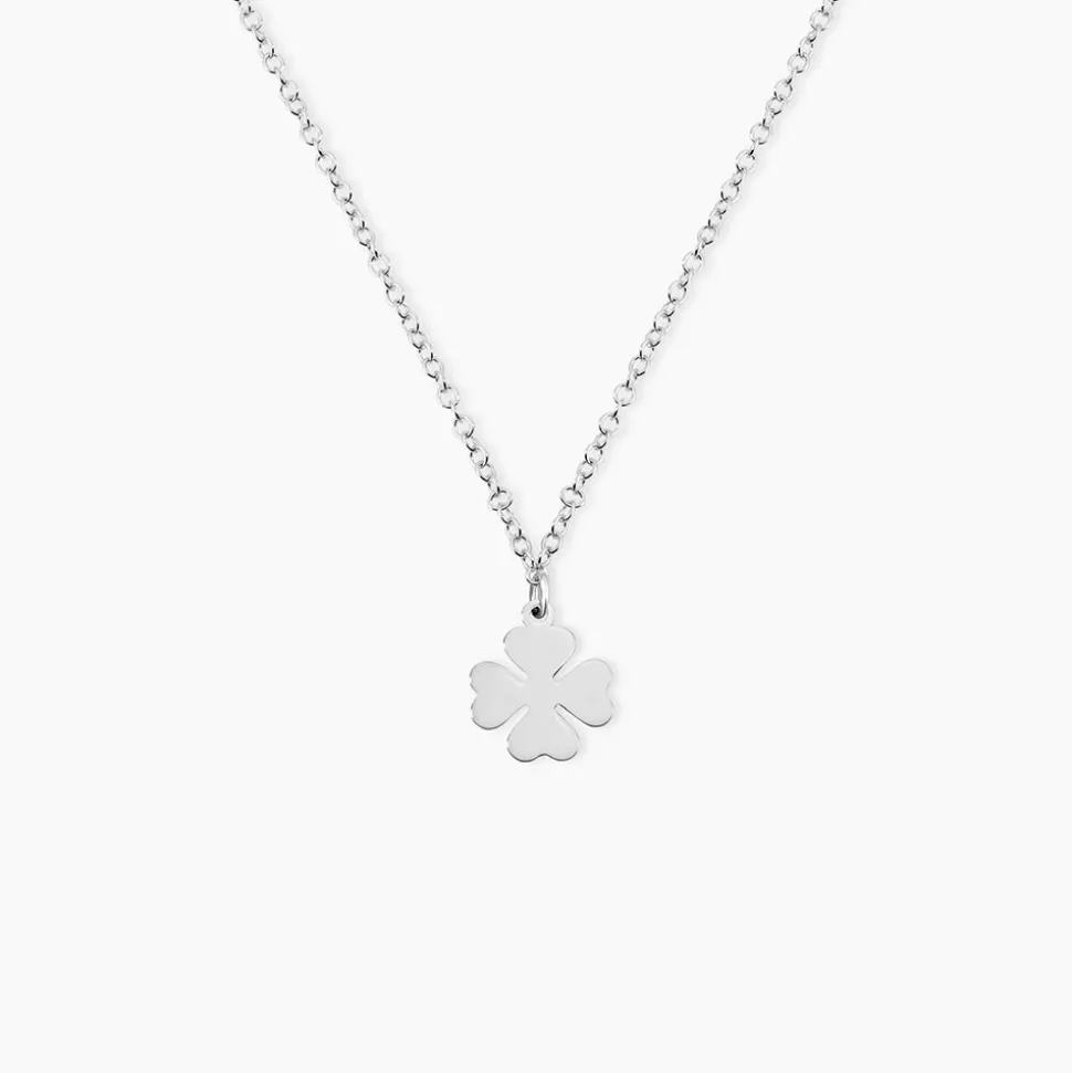 Collier Naomie Argent Blanc
