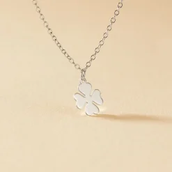 Collier Naomie Argent Blanc