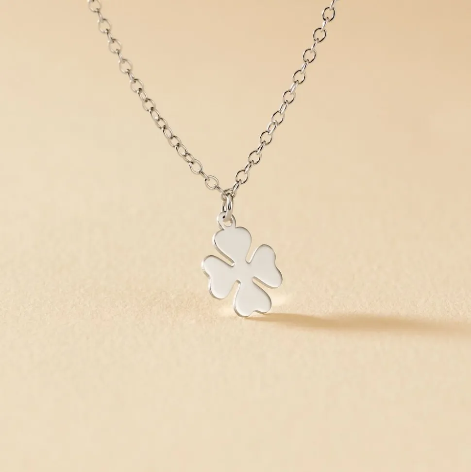 Collier Naomie Argent Blanc