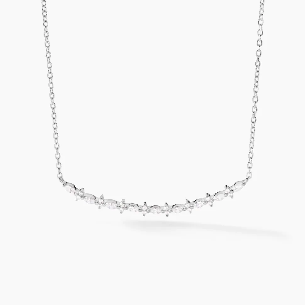 Collier Naura Argent Blanc Oxyde De Zirconium