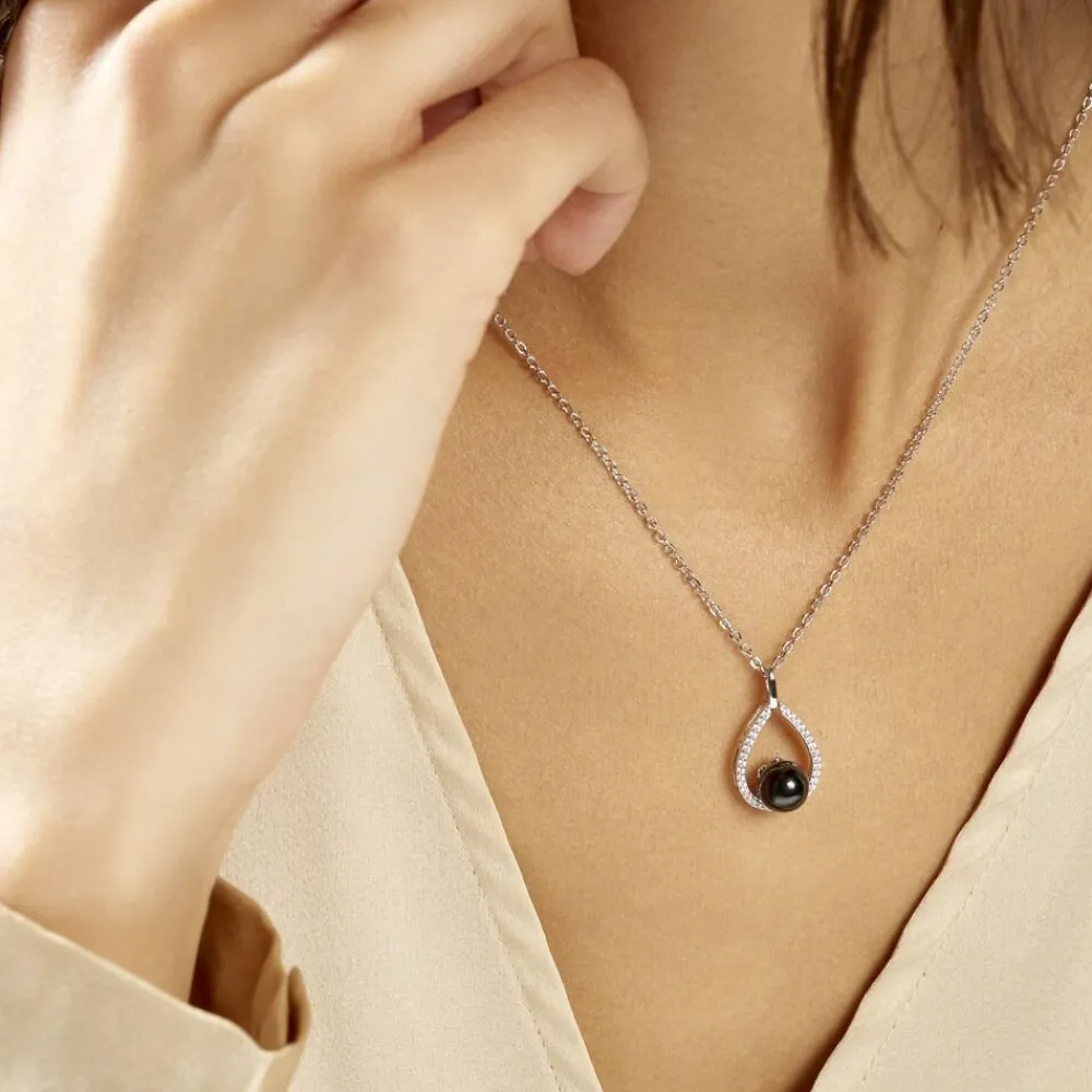 Collier Nerea Argent Blanc Céramique Et Oxyde De Zirconium|Marc Orian