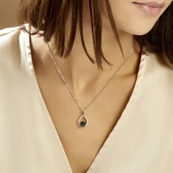 Collier Nerea Argent Blanc Céramique Et Oxyde De Zirconium|Marc Orian